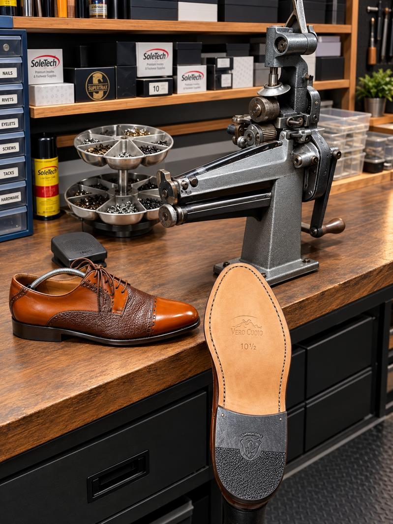 Leather Resoling: A new leather sole and heel for a classic dress shoe.